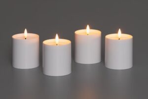 LED-küünalde komplekt Finnlumor sulanud vaha efektiga Ø7,5x h8cm 4tk