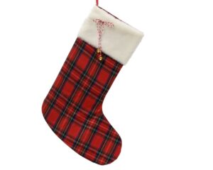 Jõulusokk ruuduline punane-roheline 28cm