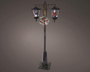 LED-valgustusega latern lumefektiga antiikmessing 188 cm