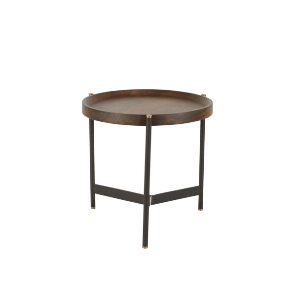 Laud Turin tumehall/naturaalne Ø49x h46cm