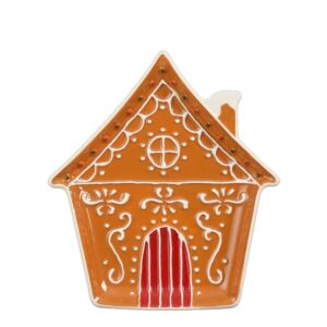 Taldrik piparkoogimaja pruun 17x19cm
