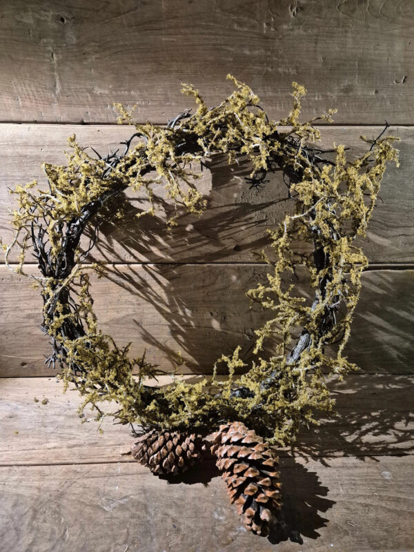 Pärg siidõitega pruun Ø45x h10cm