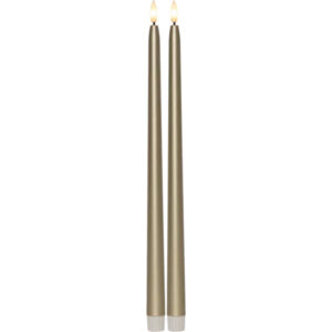 LED-küünlad Flamme Metal kuldne 39cm 2tk