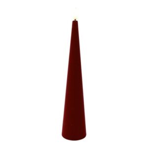 LED-koonusküünal Lyon samet tumepunane 25cm